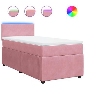 Cama Tapizada 200x100x100,5 Cm Tejido - Rosa