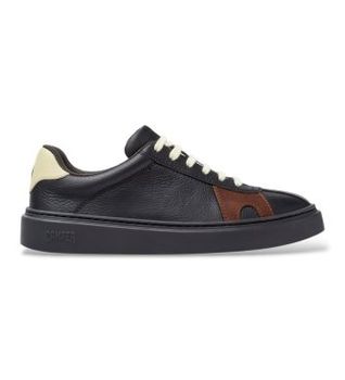 Camper para mujer. K201909-006 Zapatillas de piel Runner Twentyfive Twins negro (39), Plano, Cordones, Casual