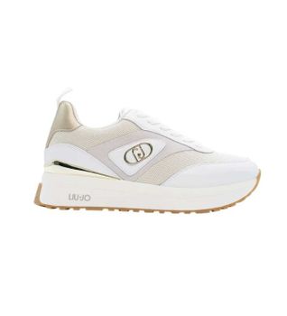 Liu Jo para mujer. BA6005PX80601111 Zapatillas de piel Maxi Wonder 97 blanco (41), 1 a 3cm, Cordones, Casual