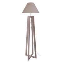 lampara de pie madera taupe pentalla taupe