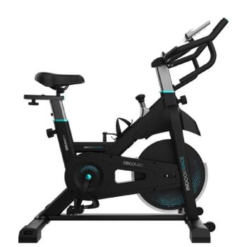 Cecotec Bicicleta Estática Indoor con Volante de Inercia de 20Kg DrumFit Indoor 20000 Race. Pulsómetro, Pantalla LCD