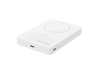 Powerbank - Belkin BPD016hqWH, 10000 mAh, 2x USB-C, Carga inalámbrica Qi2, Blanco