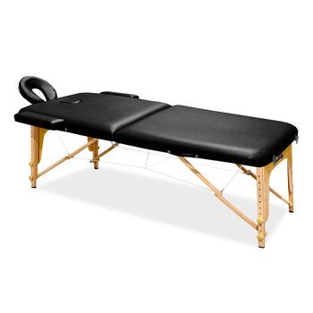 Camilla De Masaje De Madera Mr6150 Negra