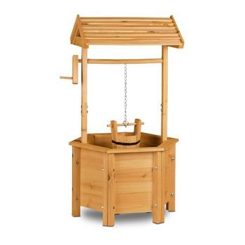 Fuente Decorativa Jardín Madera - Light Brown - 23.5x43x43cm