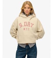 superdry para mujer w2012452a sudadera athletic essentials relax beige m casual algodon