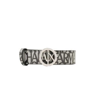 A|X Armani Exchange para mujer. 941153CC75715655 Cinturón hebilla negro (80cm), Casual, Poliéster