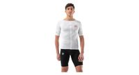maillot de manga corta compressport tri postural aero blanco  hombre