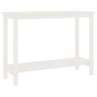 mesa consola de madera maciza de pino blanco 110x40x80 cm vidaxl