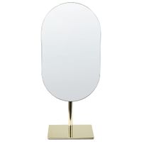 espejo de maquillaje de metal dorado 37x16