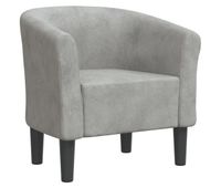 vidaxl sillon de terciopelo gris claro