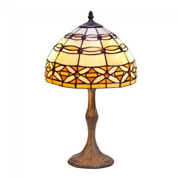 Lámpara de mesa marfil cristal tiffany ii