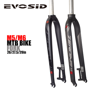 EVOSID-horquilla M5 M6 para bicicleta de montaña, aleación de aluminio, adecuada para neumáticos 26/27, 5/29er, horquilla para bicicleta de carretera, horquillas delanteras con freno en V