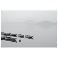 legendarte - cuadro lienzo impresion digital - barcos en fila - decoracion pared cm 60x90