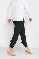 yours london pantalones negros estrechos con lazos mujer curvy y tallas grandes yours london
