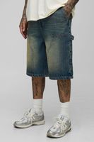 pantalon tall vaquero azul claro con detalle de carpintero azul