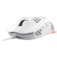 raton trust con cable 6400 dpi rgb ultraligero 6 botones programables blanco
