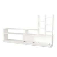 soporte de tv de madera dolunay - 164 x 25 x 91 cm - blanco