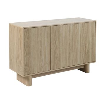 Aparador escandinavo de 3 puertas de 120 cm en madera clara
