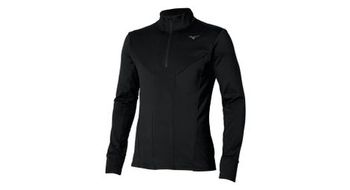 Camiseta termica mizuno active warmalite negra  hombre  1 2 cremallera
