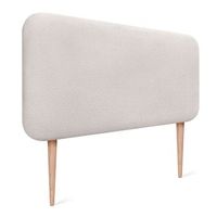 dhome cabecero tapizado liso con patas redondeado tejido luxury para pared acusticos cabeceros absorbentes cabezal cama dormitorio silver nacar 110cm