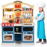 cocina infantil de 69 piezas 66 x 23 x 83 cm azul grifo fregadero