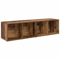 conjunto de mueble de tv 2 uds madera envejecida vidaxl