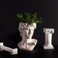 greek head large planter