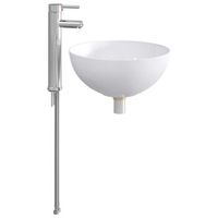 lavabo de bano con grifo y desague cromado vidaxl