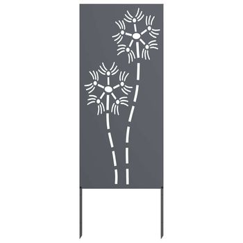 Pantalla De Privacidad Para Jardín Calado Antracita 50 X 140 Cm Vidaxl