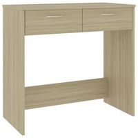 escritorio - mesa de ordenador madera contrachapada color roble sonoma 80x40x75 cm