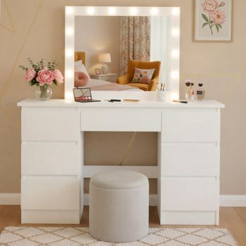 Tocador Duffy Madera Blanco 45x130x145 Cm Clp