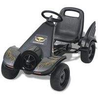 kart infantil a pedales con asiento regulable 3a negro 61x115x62 cm