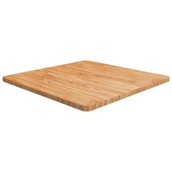 Tablero De Mesa Cuadrada Madera Roble Marrón Claro 70x70x2,5 Cm Vidaxl