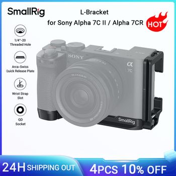 Soporte en L SmallRig 7C II para Sony Alpha 7C II / Alpha 7CR con placa lateral y placa base compatibles con Arca, para cambiar rápidamente -4569