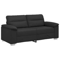 sofa de 2 plazas de piel sintetica negro de 180x81x84 cm vidaxl