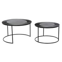 mesita auxiliar set 2 metal aluminio 765x765x47