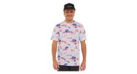 camiseta tecnica de manga corta dharco graze blanca rosa flamingo