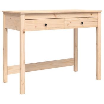 Escritorio Con Cajones Madera Maciza De Pino 100x50x78 Cm