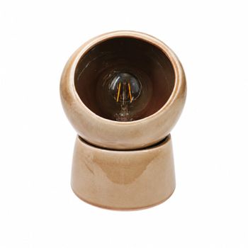 Lámpara de mesa de cerámica beige