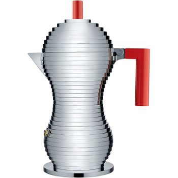 Alessi Pulcina Cafetera Italiana 6 Tazas Roja