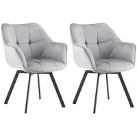 lote de 2 sillas de comedor jordi terciopelo gris oscuro 59x60x81 cm clp
