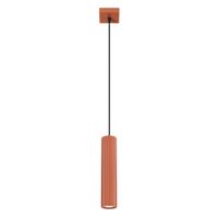 lampara de techo ocre rojo aluminio alt 8 cm