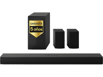 Barra de sonido - LG S70TR, Bluetooth, 500 W, 5.1.1 canales con subwoofer, Dolby Digital y DTS, Negro