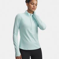 under armour launch pro half zip  camiseta de running mujeres-mint plateado