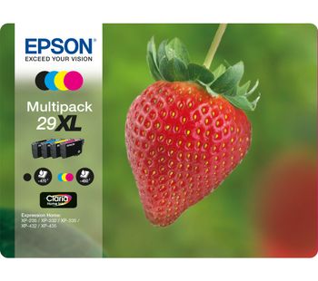 EPSON Stawberry 29 XL Cyan, Magenta, Yellow & Black Ink Cartridges - Multipack, Cyan
