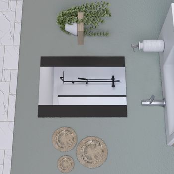 Tuhome Espejo De Pared Madrid 60cm A X 1.8cm P X 45cm