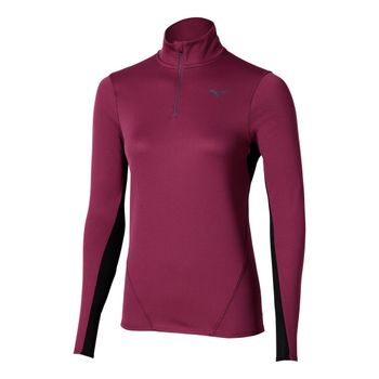 Mizuno Tech Thermal Charge Half Zip Camiseta De Running Mujeres-Lila