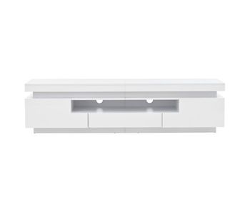 Mueble tv 175x38x45 cm - 2 armarios en l, 1 cajón, con led, adecuado para tv de 75