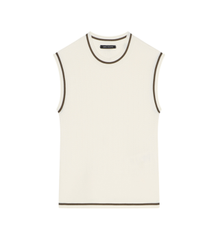 A|X Armani Exchange para mujer. XW002243AF10352U1003 Top Perfect blanco (XL), Casual, Poliéster, Sin mangas / Tirantes