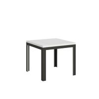 mesa tipo libro 90x90180 cm efecto madera fresno blanco hierro
